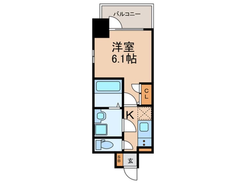 間取図 ｴｽﾘｰﾄﾞﾚｼﾞﾃﾞﾝｽ大阪ｸﾞﾗﾝﾉｰｽⅠ