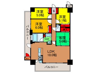 間取図 エステムコ－ト香里園(401)