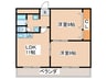 メゾンリエール 2LDKの間取り