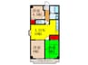 グランドール法善寺 3LDKの間取り