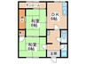 太陽マンション 2DKの間取り