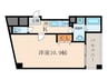 コスモクレスト杭瀬 1Kの間取り