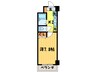 Ａフラットタカノ 1Kの間取り