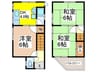 東大阪市中石切町5-1-37貸家 3DKの間取り