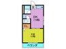 吉岡第3ビル 1DKの間取り
