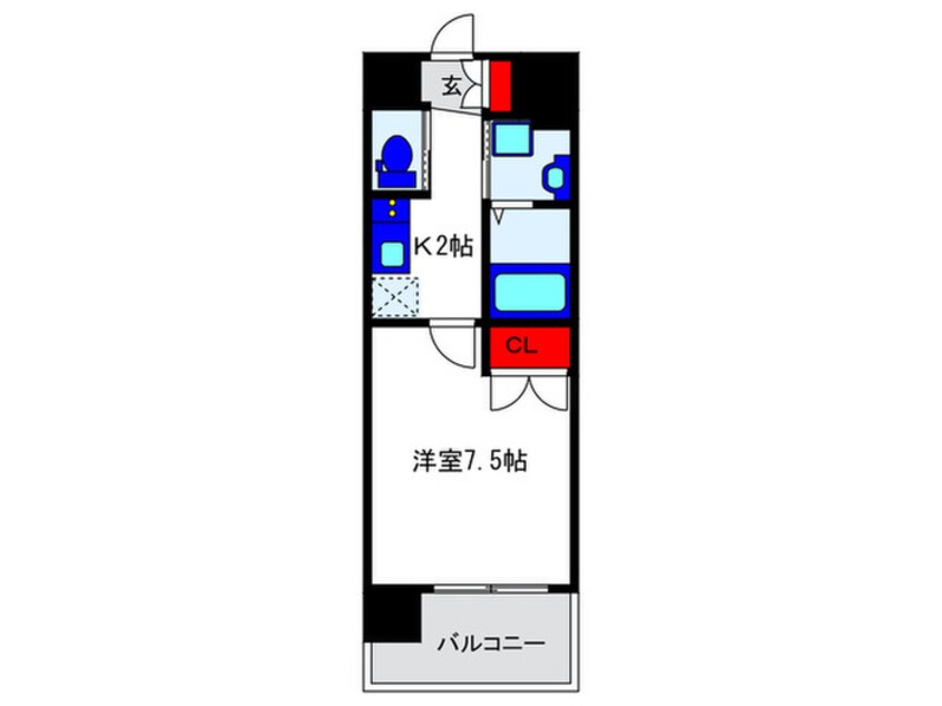 間取図 ハートフルスイーツ蛍池