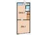 大箇ハイツ 1DKの間取り