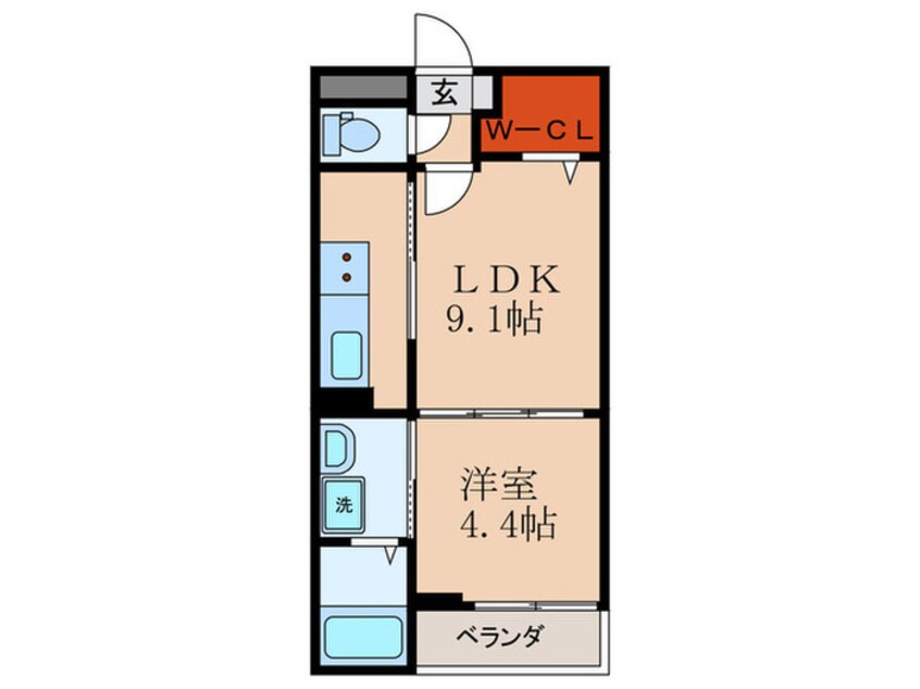 間取図 アクラス三山木