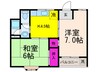 登町ハイツ 2Kの間取り
