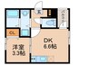 メゾンアンバー 1DKの間取り