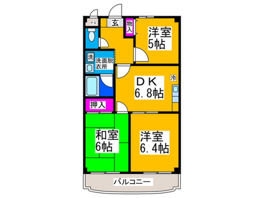 間取図 スプル－ス泉ヶ丘