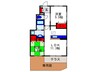 リバーサイド響 2LDKの間取り