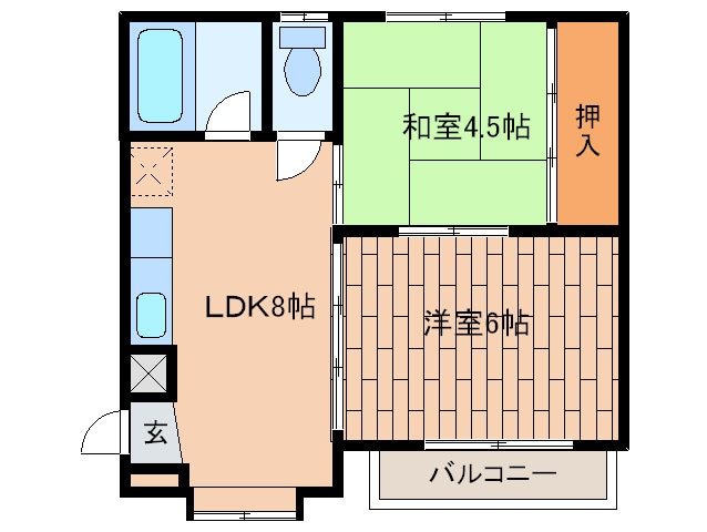 間取り図 ジョイテル西田辺Ⅱ