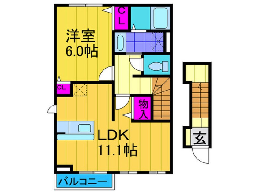 間取図 メゾン・フロ－ラ