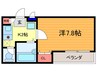 ベルウイング 1Kの間取り