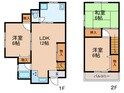 豊中市大黒町1丁目貸家の間取図