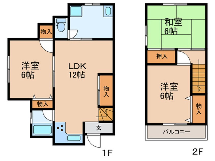 間取図 豊中市大黒町1丁目貸家