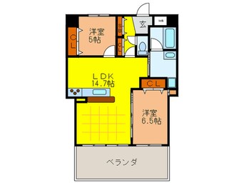 間取図 C&Cﾛｰｽﾞｶﾞｰﾃﾞﾝ