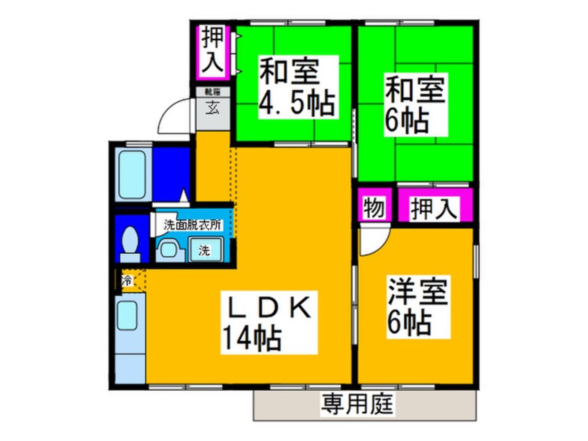 間取図 ファミ－ル陵南Ａ棟