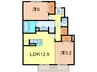 パルティーダＳ 2LDKの間取り