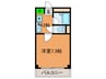 プルミエ－ルメゾン土生 1Kの間取り