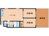シャトー竹宇 2LDKの間取り