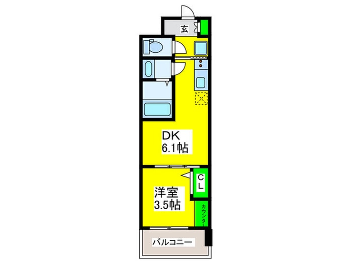 間取り図 Dimora難波