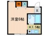 ルピナス大津 1Kの間取り