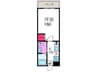 ア－クリ－ド西陣 1Kの間取り