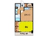 コレクトゥフォーレ住道 1DKの間取り