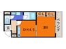 コレクトゥフォーレ住道 1DKの間取り