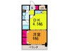 コレクトゥフォーレ住道 1DKの間取り