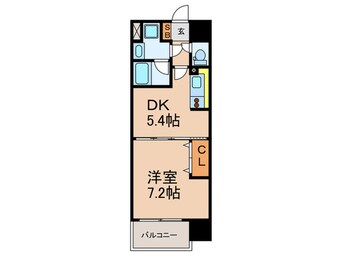 間取図 南森町プライマリ－ワン