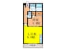 レジデンス橘 1LDKの間取り