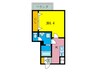 F+style田井城２号館 1Kの間取り