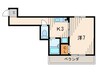 シエテ神田北マンション 1Kの間取り