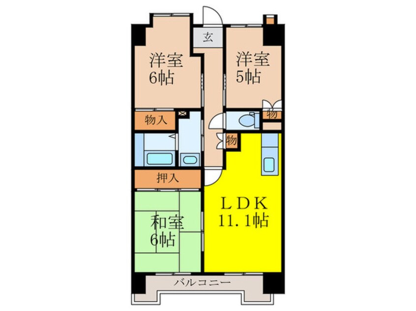 間取図 リヴェ－ル御影