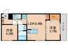 グリーンティエラ宇治 2LDKの間取り