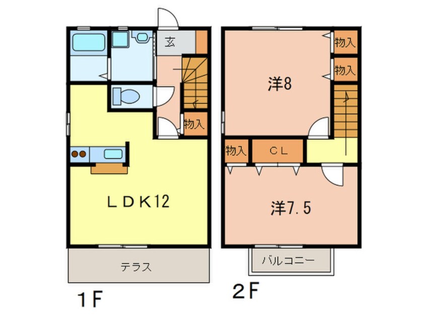 間取図 コンフォ－ト小山Ｄ