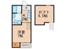 フローレス壱番館 1Kの間取り