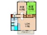 ｿﾚｰﾙ桜丘 2LDKの間取り