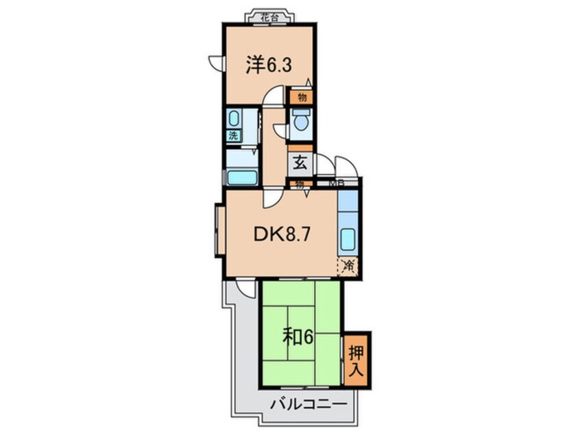 間取図 エスポワール花山台Ⅱ
