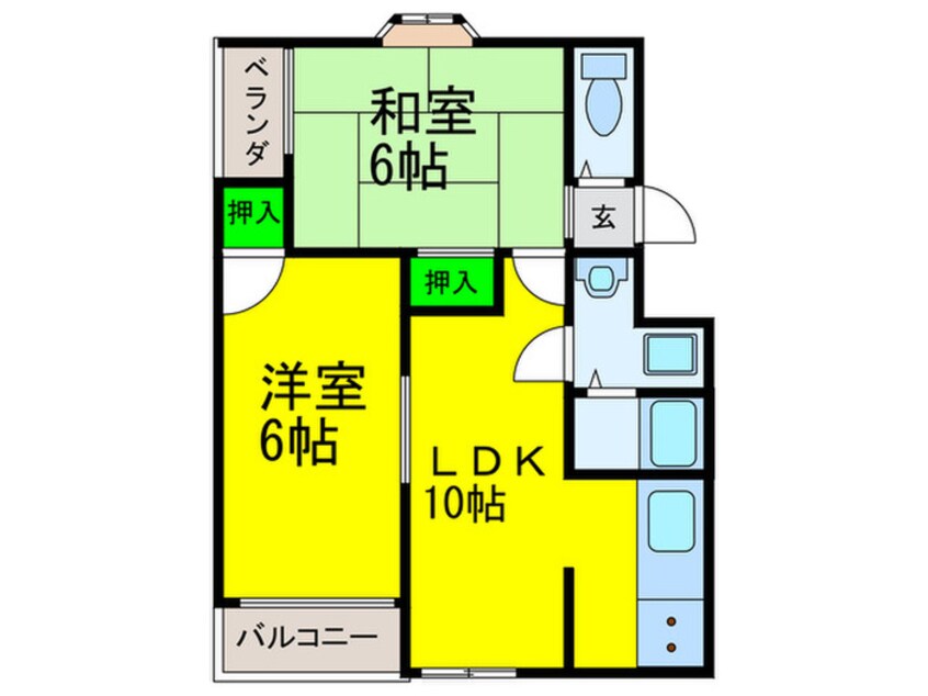 間取図 シャトー上住吉