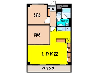 間取図 アパルトマン北千里(802)