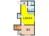 ヴィレッジリバ－住吉 1LDKの間取り