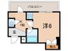 岩屋ビル 1Kの間取り