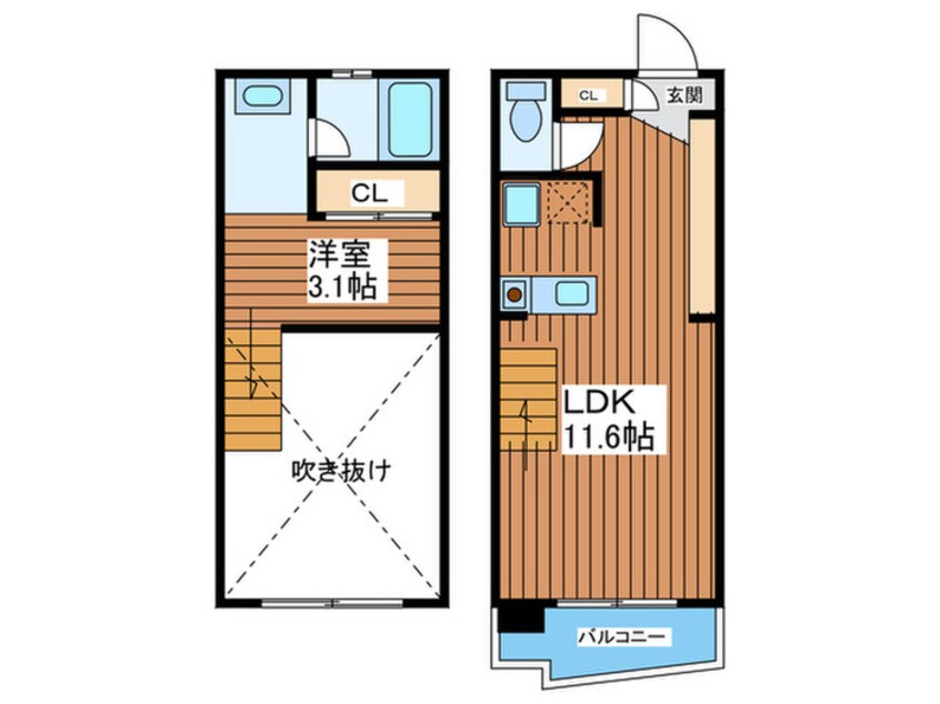 間取図 フォレステ－ジュ靭公園