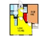 リアライズ鶴見諸口 1LDKの間取り