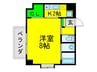 エレガンス長居 1Kの間取り