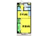 コンフォ－ト23 1DKの間取り